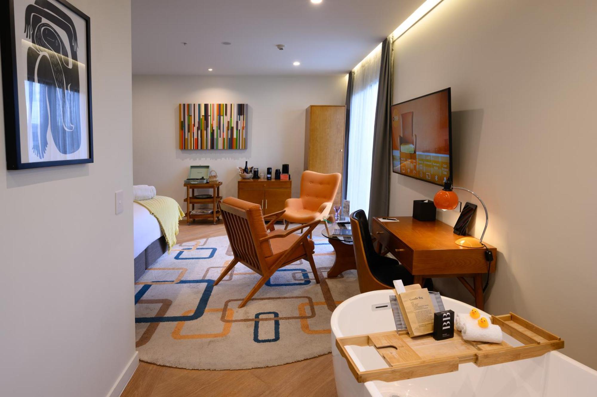 Ohtel Auckland Hotel ภายนอก รูปภาพ A room at the hotel